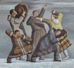 Семен Луканси "Танец Солнца", холст,
