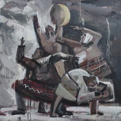 Семен Луканси "Танец", холст, масло, 150х150 см, 2015