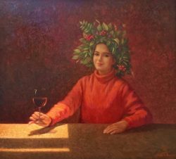 «Бабье лето». Портрет Маши Ткачевой, х.м., 110х100 см, 2021 г.